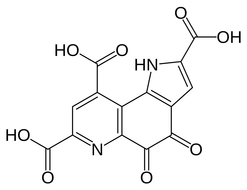 Fórmula química de la PQQ